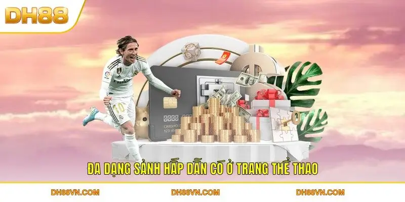 Đa dạng sảnh hấp dẫn có ở trang thể thao